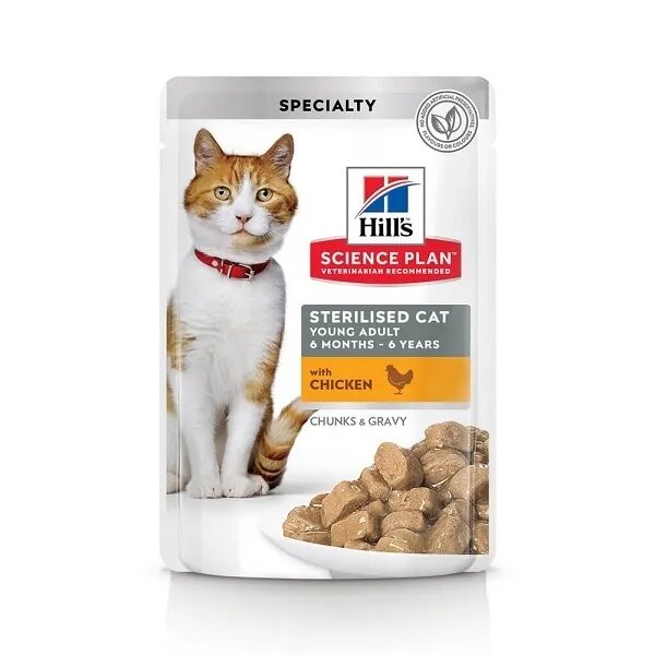 HILL'S Science Plan Hill's SP Feline Adult Sterilised Plic Pui 85 g