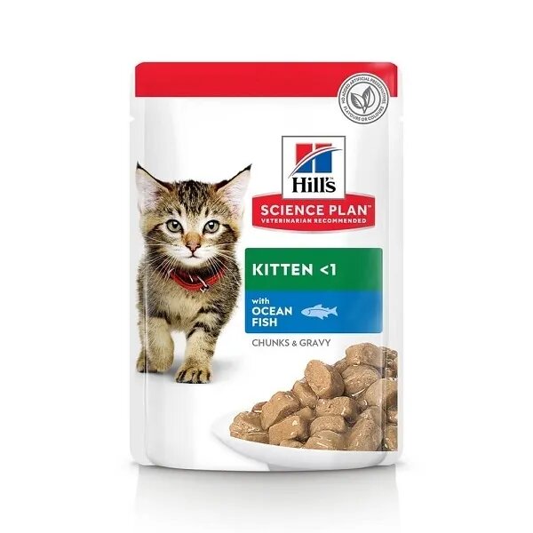 HILL'S Science Plan Hill's SP Feline Kitten Plic Ocean Fish 85 g Hill's SP Feline Kitten Plic Ocean Fishbax 85 g x 12buc