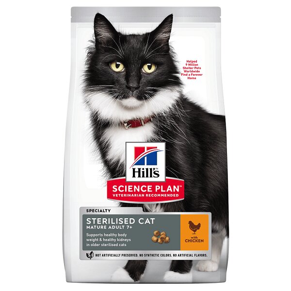 HILL'S Science Plan Hill's SP Feline Mature Sterilised Pui 3 Kg