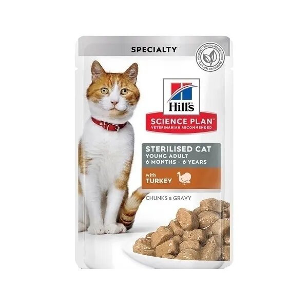 HILL'S Science Plan Hill's SP Feline Sterilised Adult Plic Curcan 85 g Hill's SP Feline Sterilised Adult Plic Curcan bax 85g x 12buc