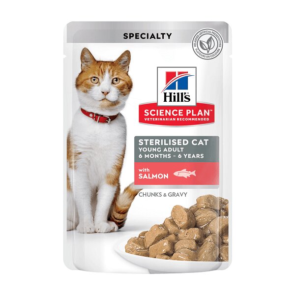HILL'S Science Plan Hill's SP Feline Sterilised Plic Somon 85 g