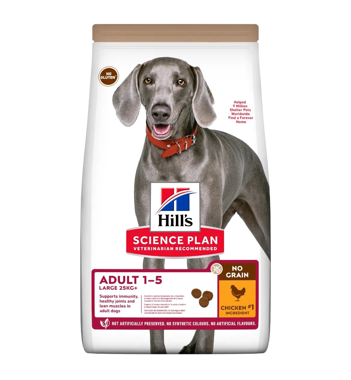 HILL'S Science Plan HILL'S SP No Grain Adult L-XL Pui hrană uscată fără cereale câini 14kg