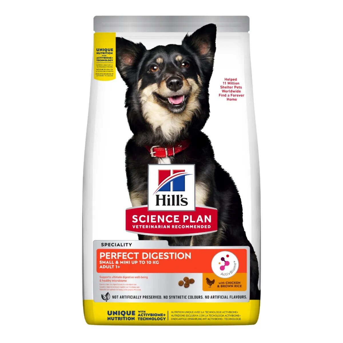 HILL'S Science Plan HILL'S SP Perfect Digestion Small&Mini Adult Pui cu Orez Brun hrană uscată câini sensibilități digestive 3kg