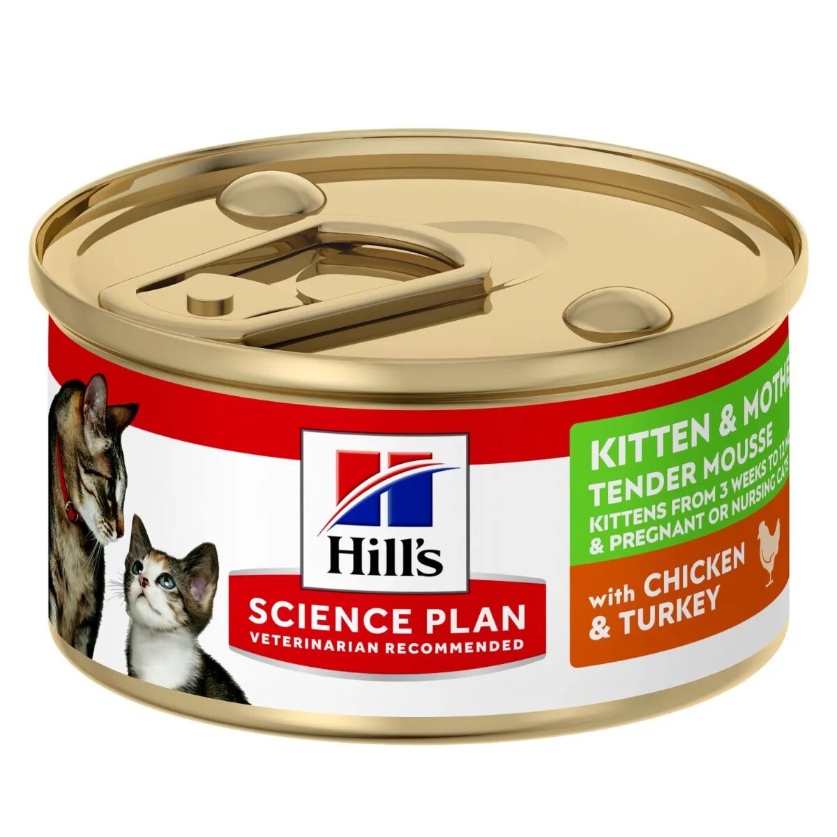 HILL'S Science Plan Kitten & Mother Pui și Curcan hrană umedă pisici junior (mousse) bax 85g x 6buc