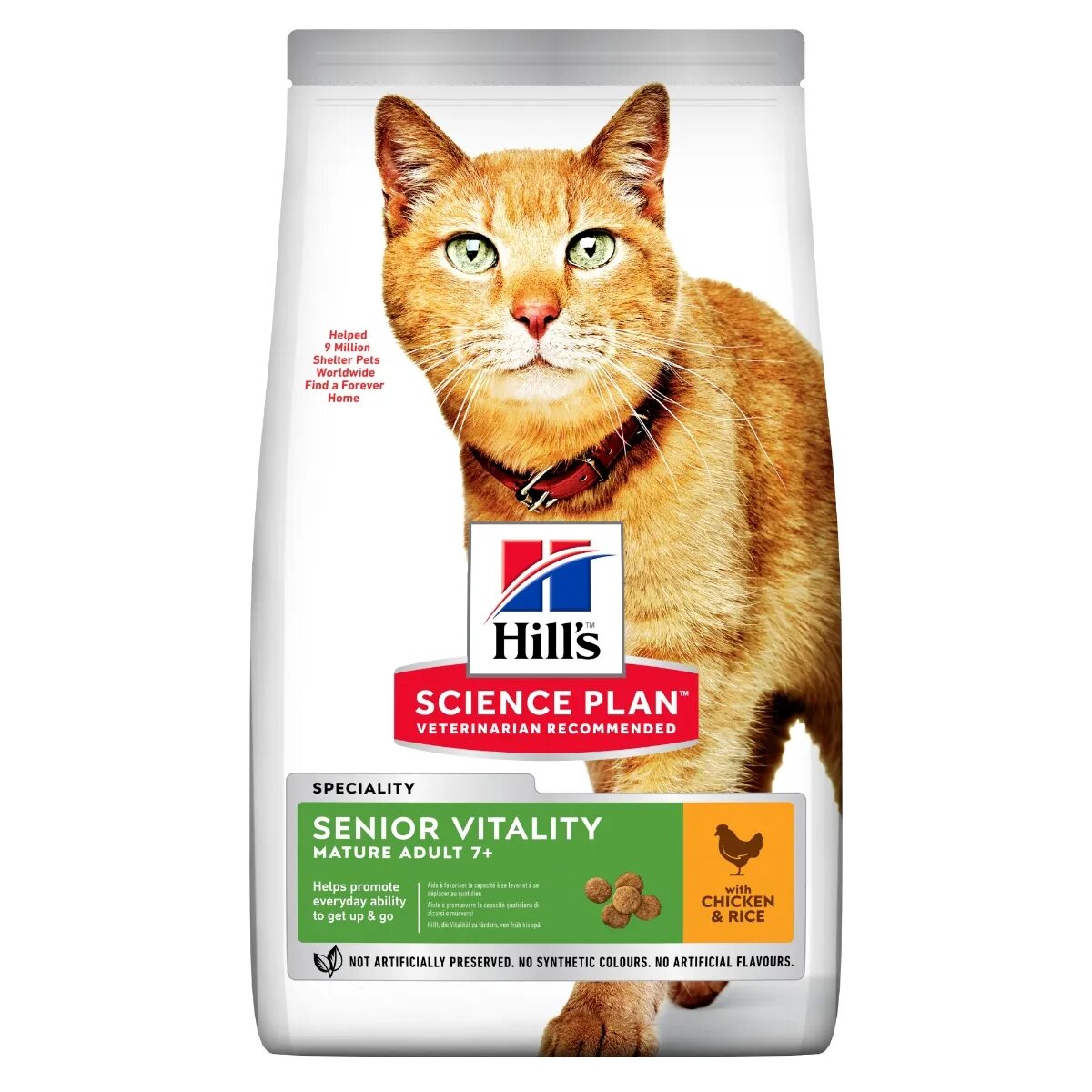 HILL'S Science Plan Senior Vitality 7+ Pui hrană uscată pisici senior 1.5kg