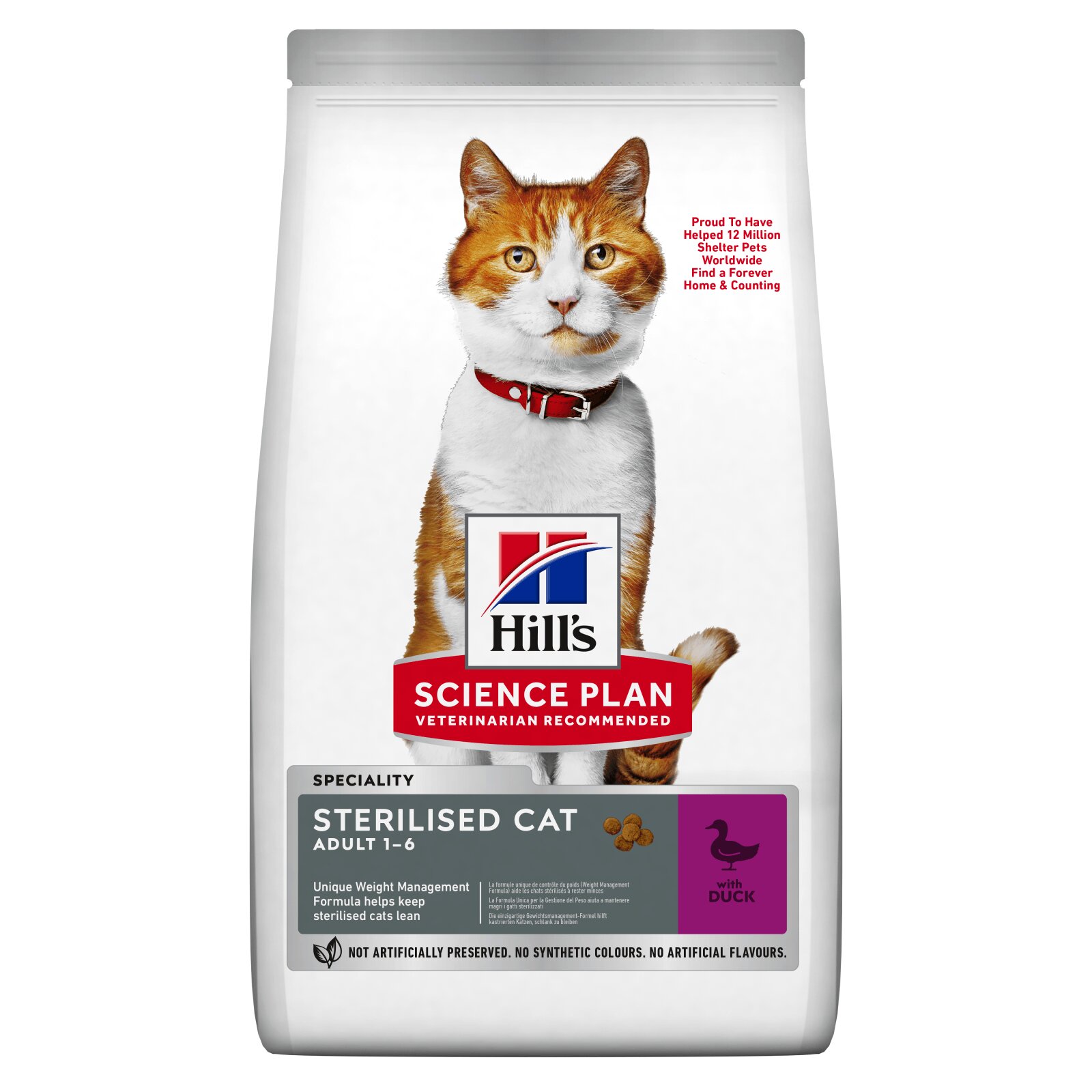 HILL'S Science Plan Young Adult Sterilised Rață hrană uscată pisici sterilizate Adult Sterilised Rață hrană uscată pisici sterilizate 10kg