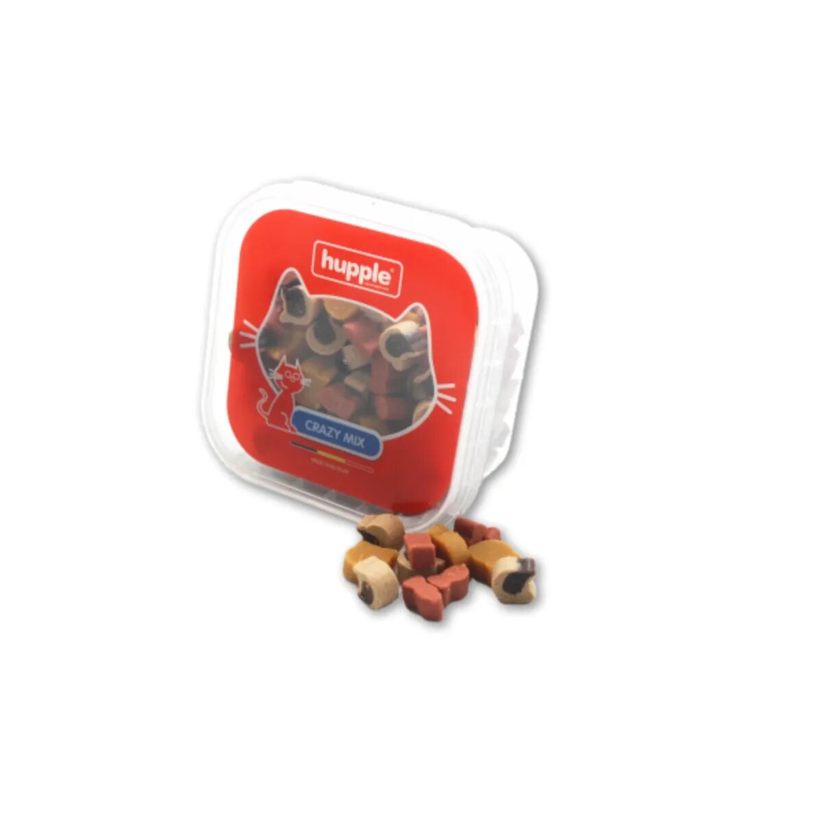 Hupple Softy Crazy Mix Pui Curcan și Somon cutie recompense pisici 80g