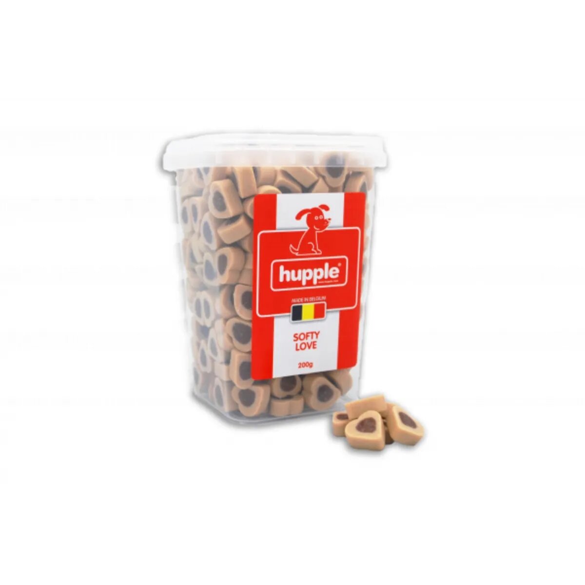 Hupple Softy Love XS-XL Carne cutie recompense câini 200g
