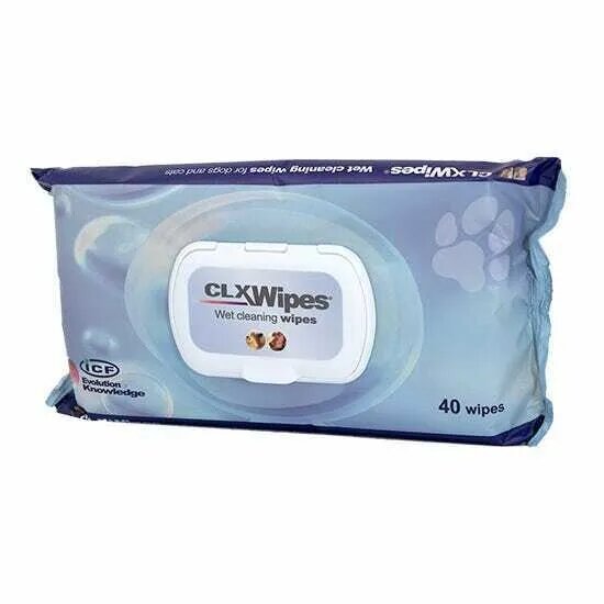 ICF CLX șervețele umede câini și pisici antibacteriene cutie 40buc