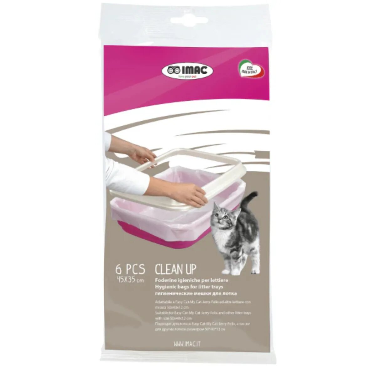 Imac Clean Up pungi igienice litiera pisici 45 x 35cm Clean Up pungi igienice litiera pisici 45 x 35cm