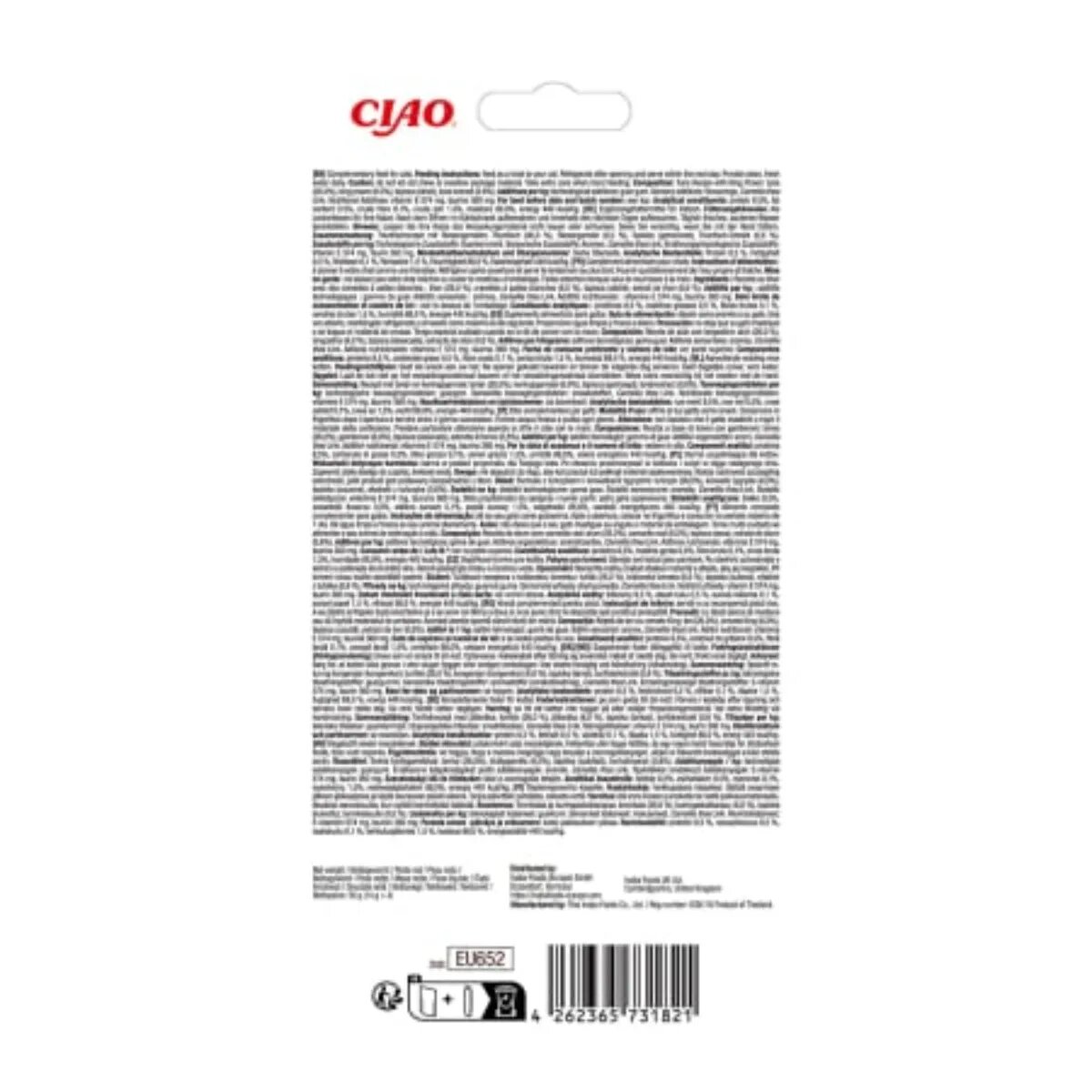 Inaba Churu Luxury Ton și Creveți plic recompense fără cereale pisici (piure) 56g
