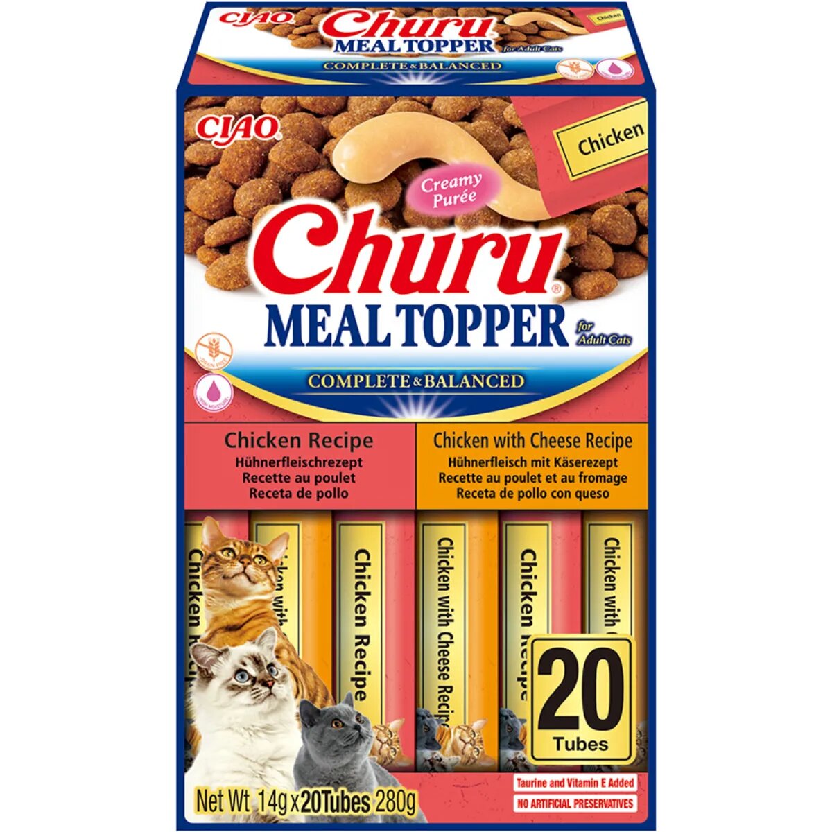 Inaba Churu Meal Topper Varieties Pui cutie hrană umedă fără cereale pisici (topping) 280g
