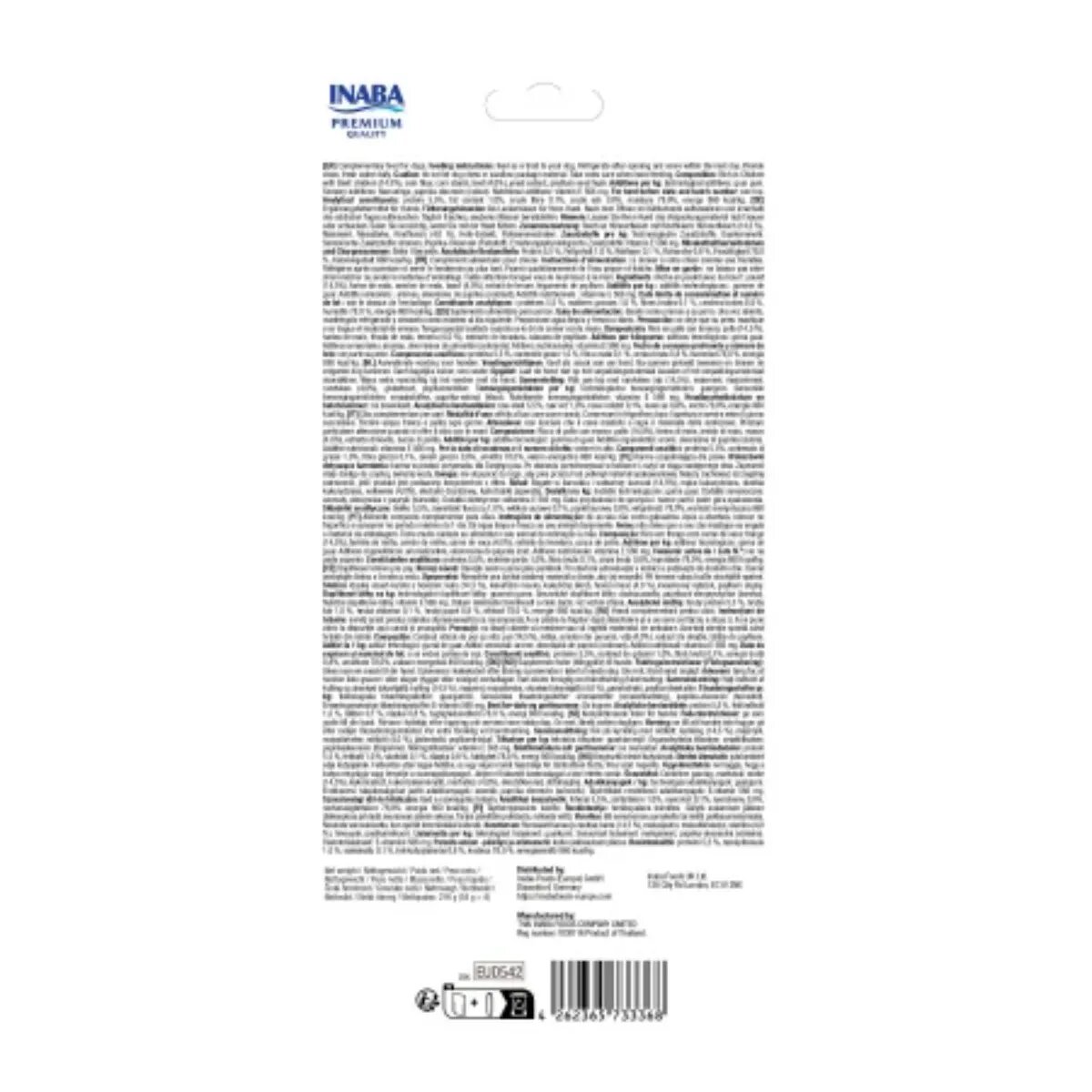 Inaba Churu Terrine Maxi L-XL Pui și Vită punguță recompense câini 60g