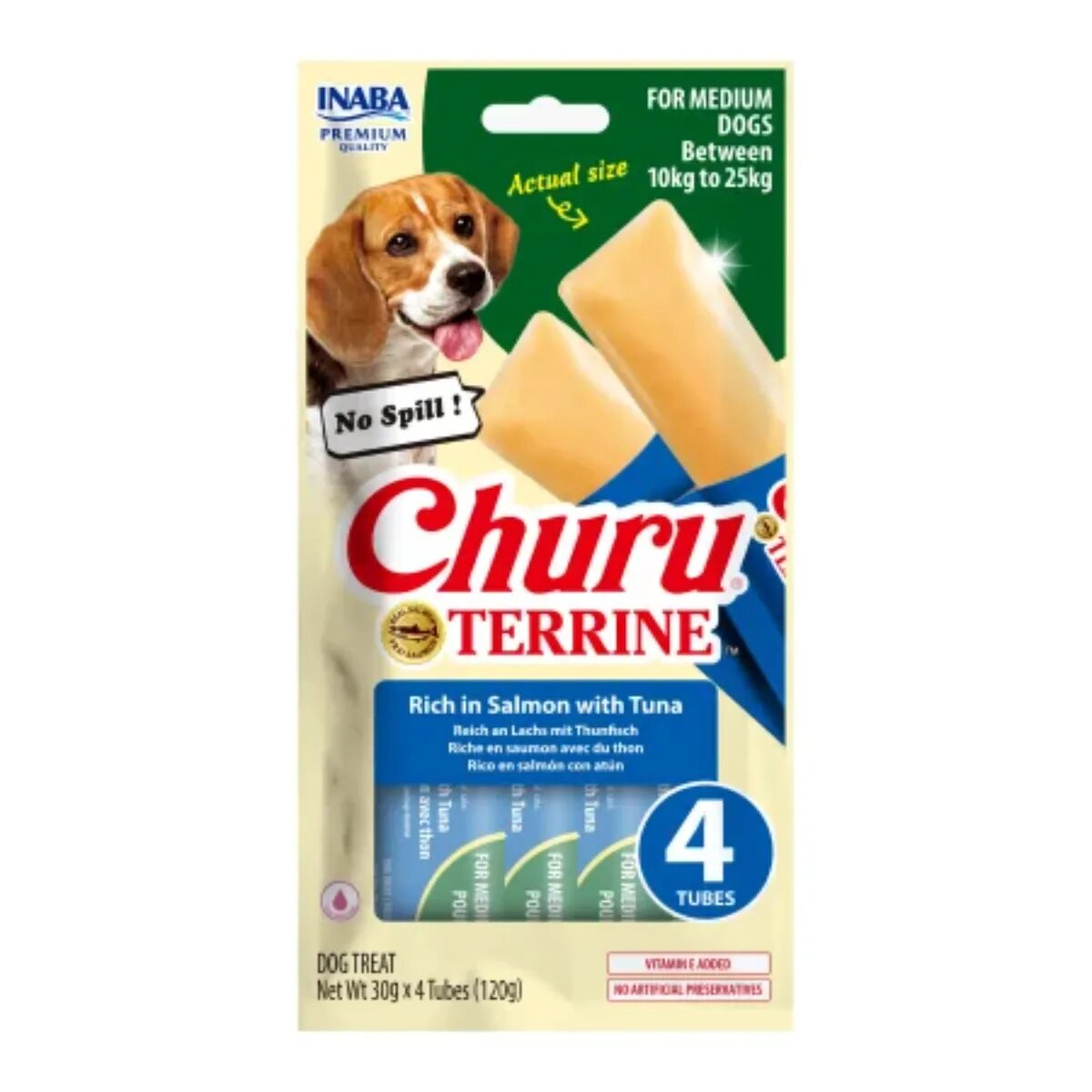 Inaba Churu Terrine Medium M Somon și Ton punguță recompense câini 60g