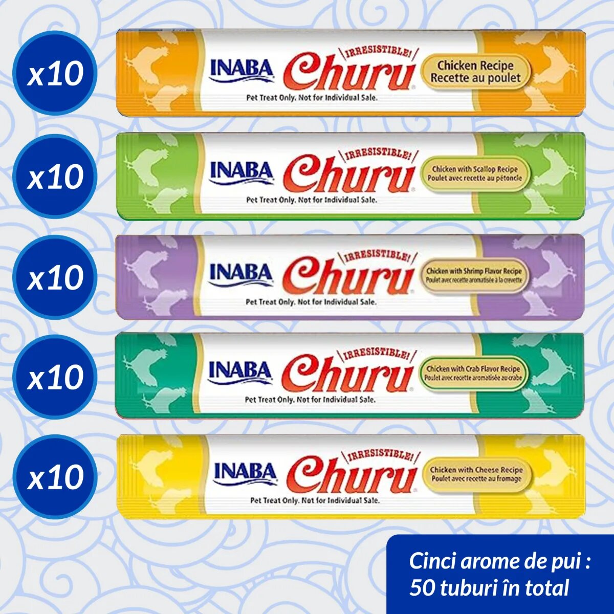 Inaba Churu Varieties Pui găletușa tub recompense fără cereale pisici (piure) 700g