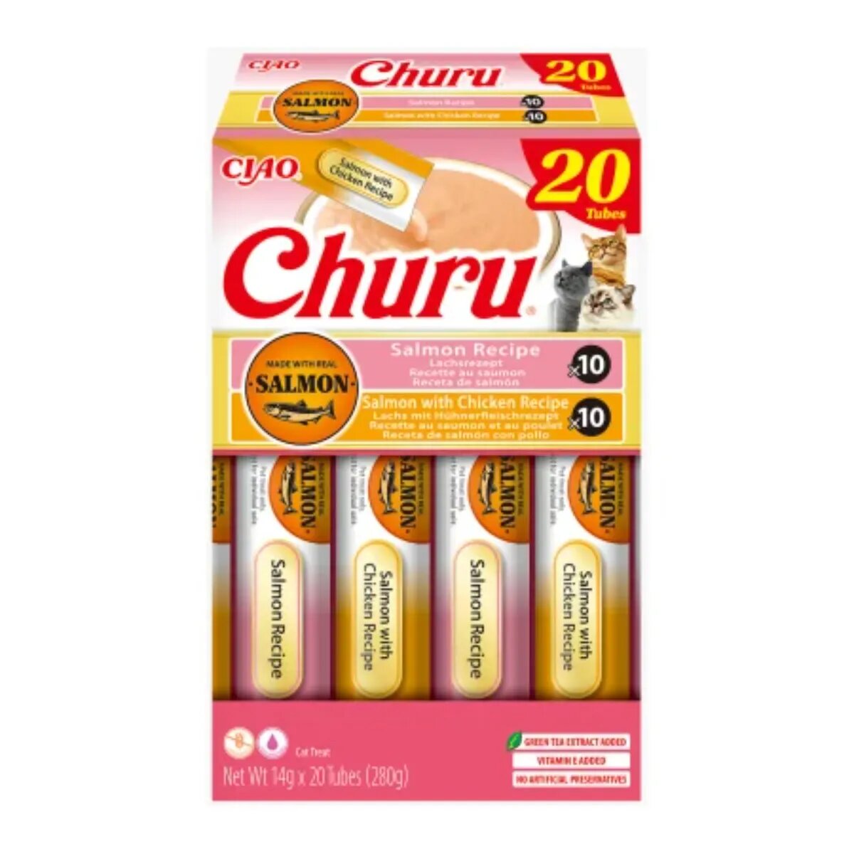 Inaba Churu Variety Somon și Pui cutie recompense fără cereale pisici (topping) 280g