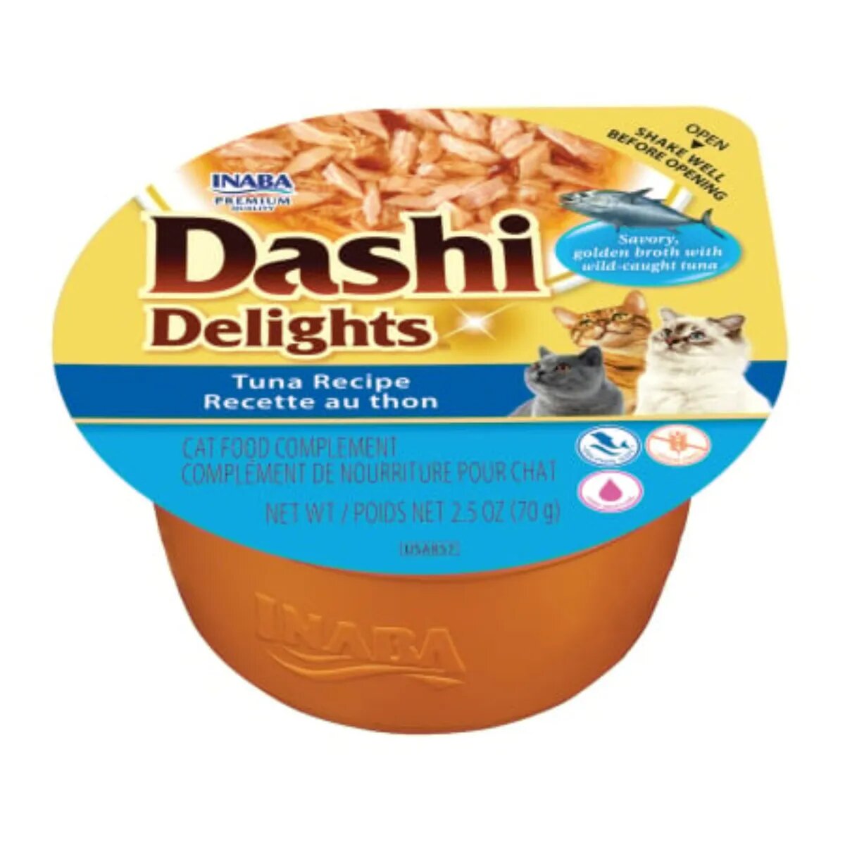 Inaba Ciao Dashi Delights Ton bol hrană umedă fără cereale pisici (în sos) 70g