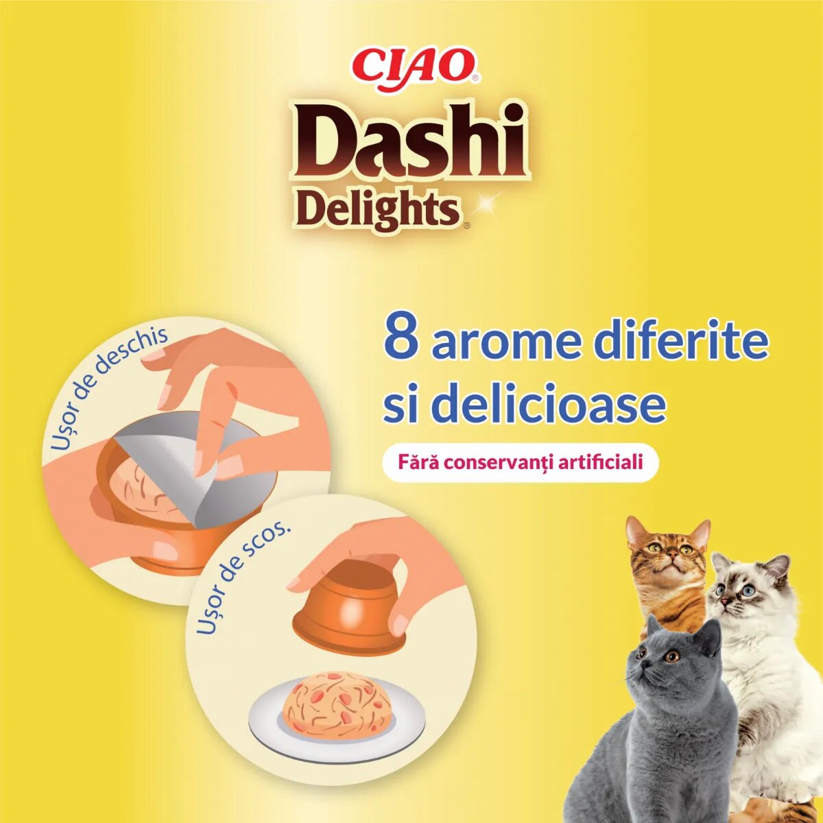 Inaba Ciao Dashi Pui bol hrană umedă fără cereale pisici (în sos) 70g