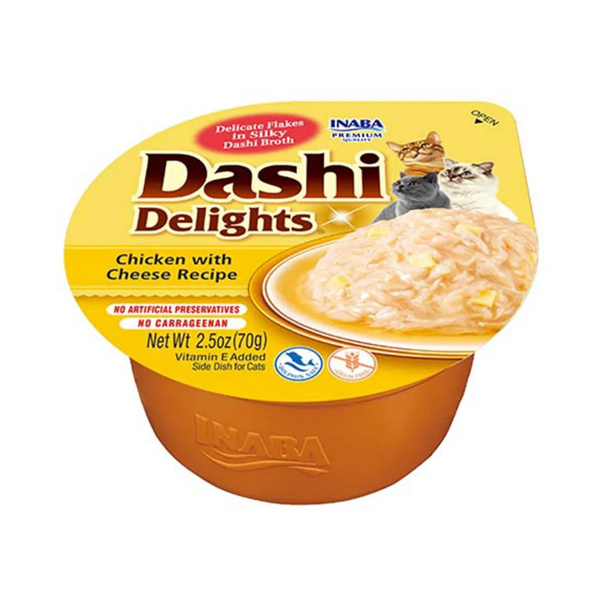 Inaba Ciao Dashi Pui și Brânză bol hrană umedă fără cereale pisici (în sos) 70g