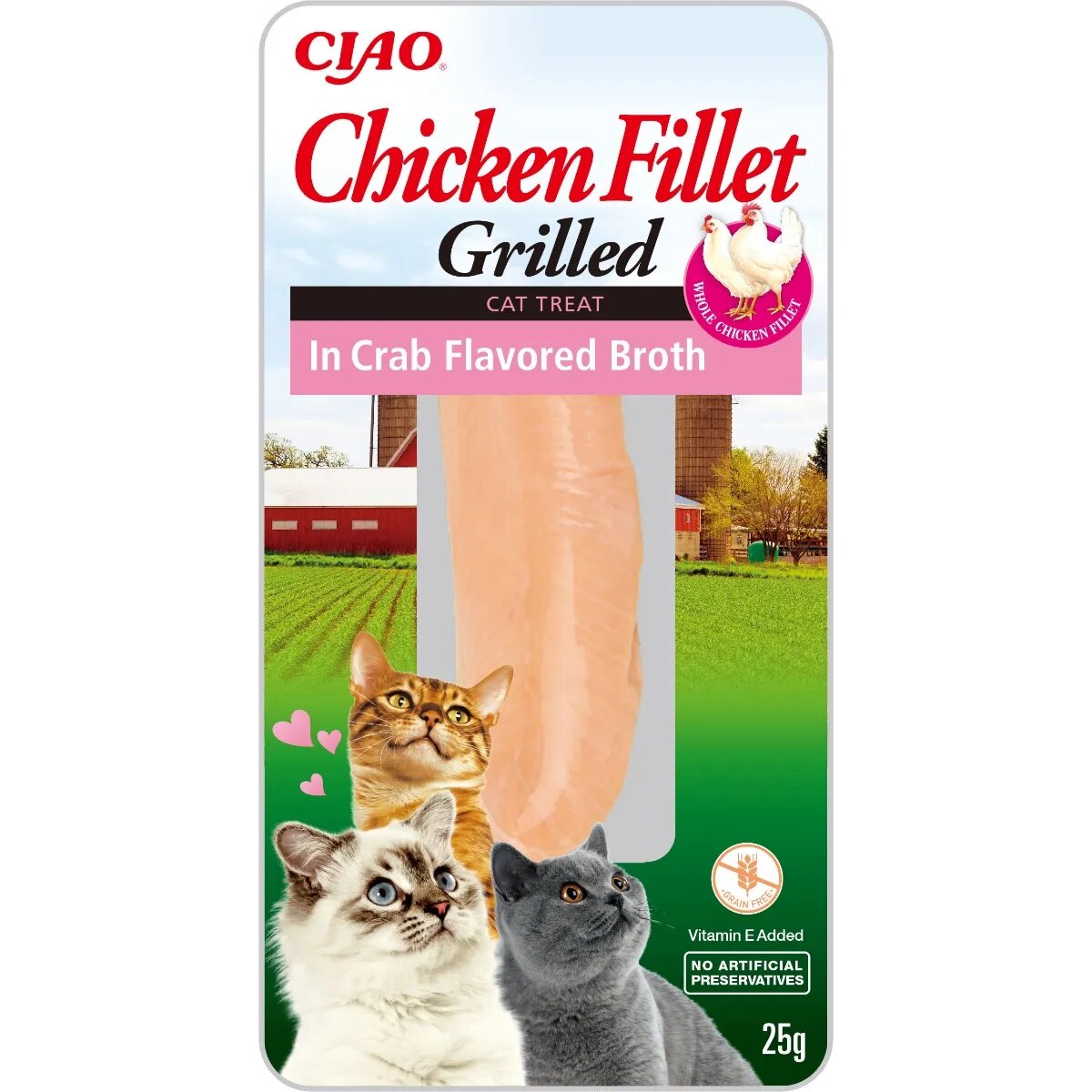 Inaba Ciao Fillet Pui și Creveți plic recompense fără cereale pisici (în sos) 25g