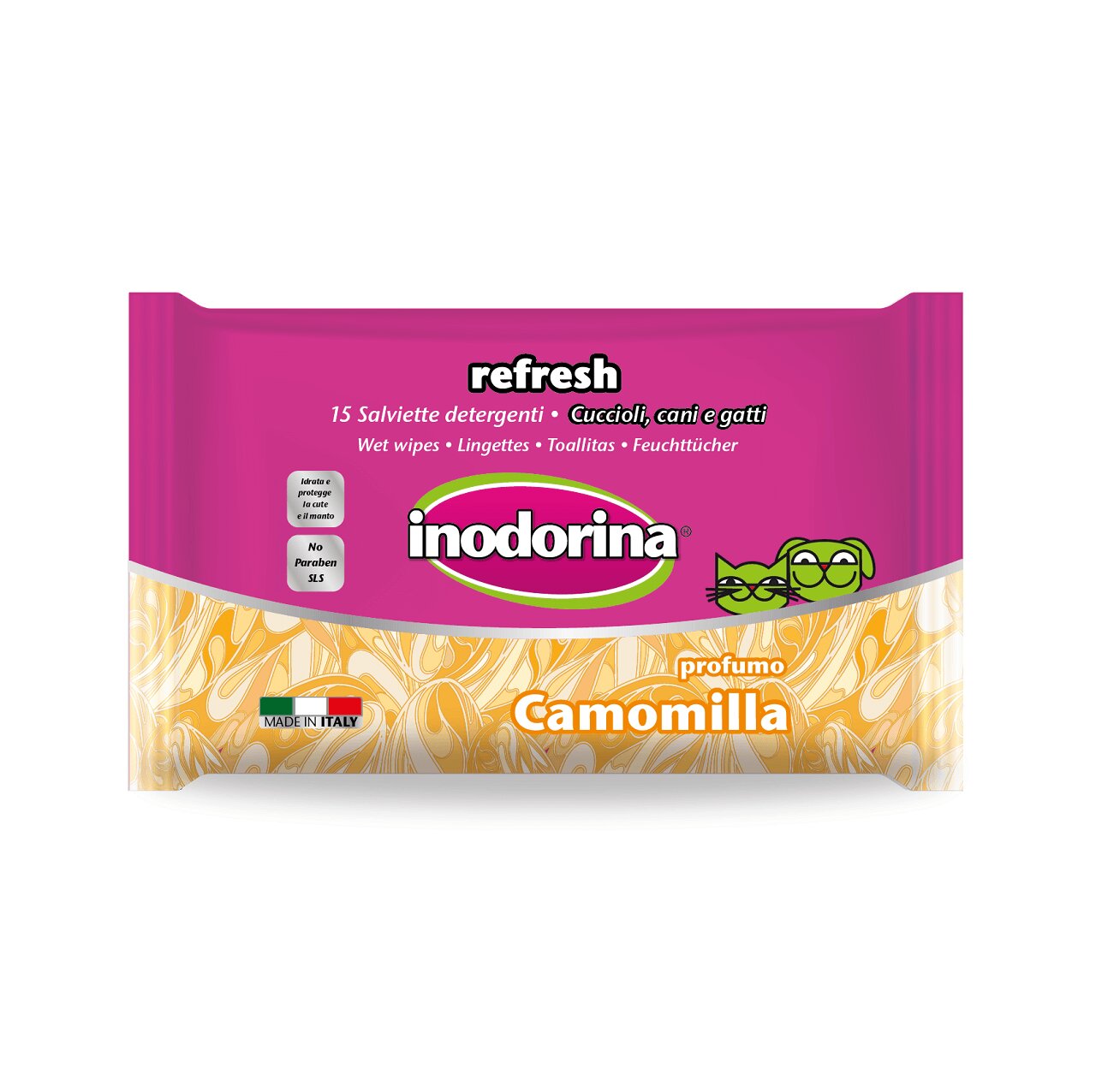 Inodorina Servetele Refresh Camomile Ochi Si Urechi 15 Buc