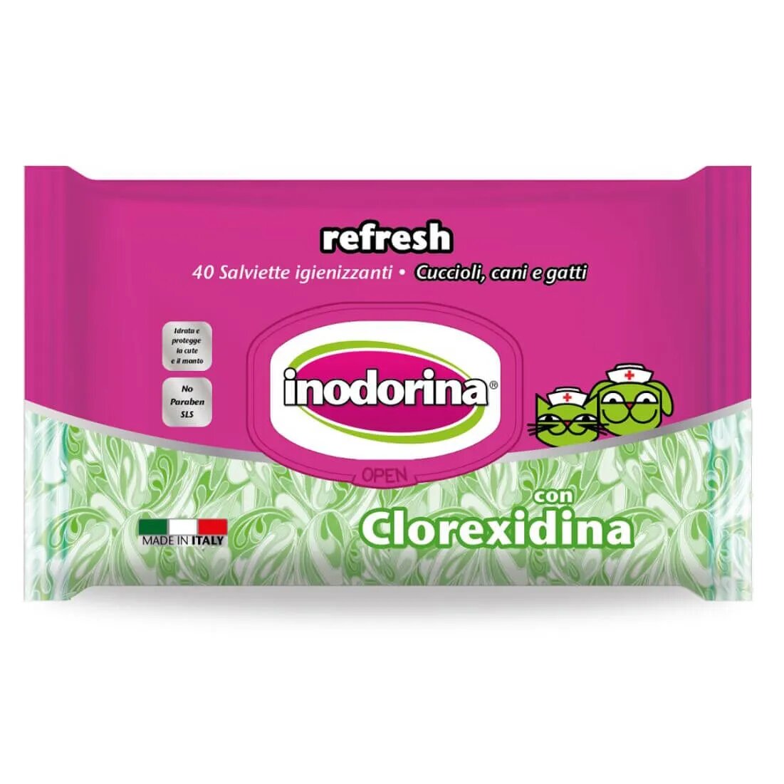 Inodorina Servetele Refresh Clorexidine 40 Buc