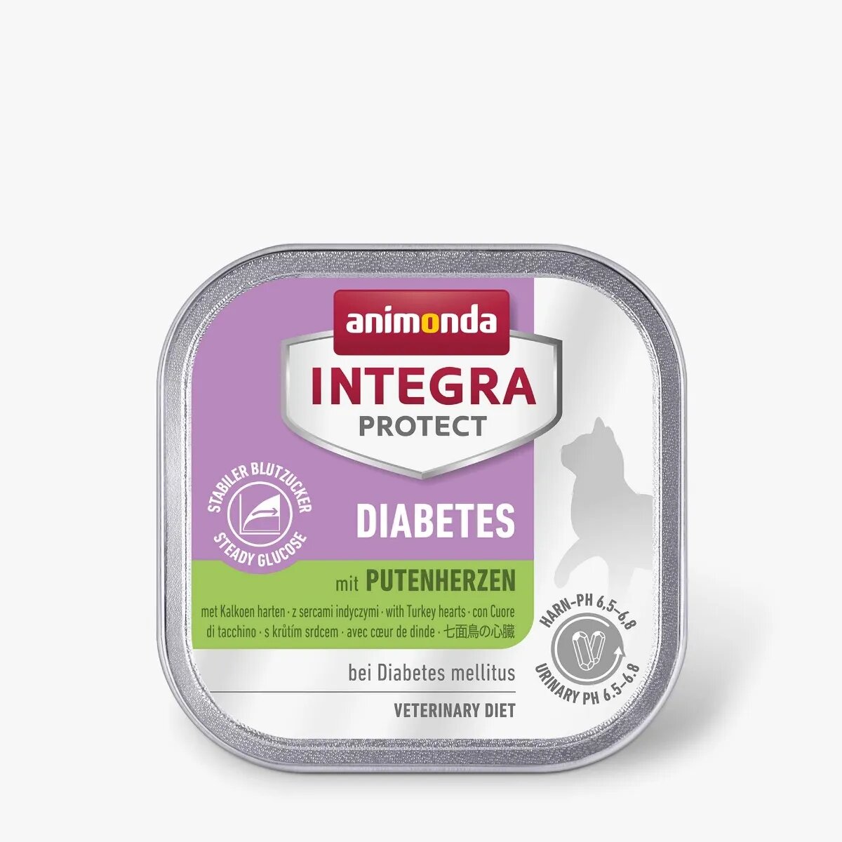 Integra Protect Diabetes Inimi de Curcan dietă veterinară tăviță hrană umedă fără cereale pisici diabet (în aspic) 100g