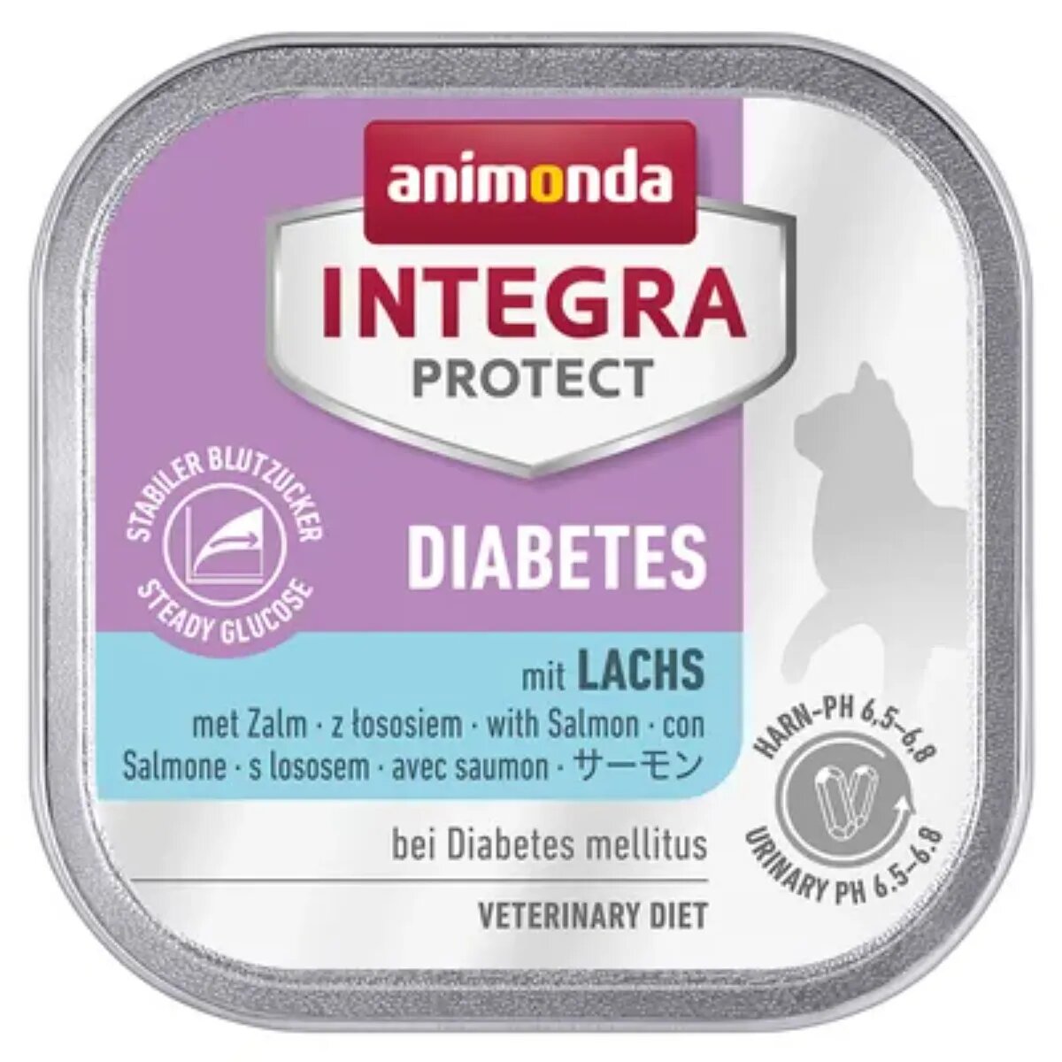 Integra Protect Diabetes Somon dietă veterinară tăviță hrană umedă fără cereale pisici diabet (în aspic) 100g