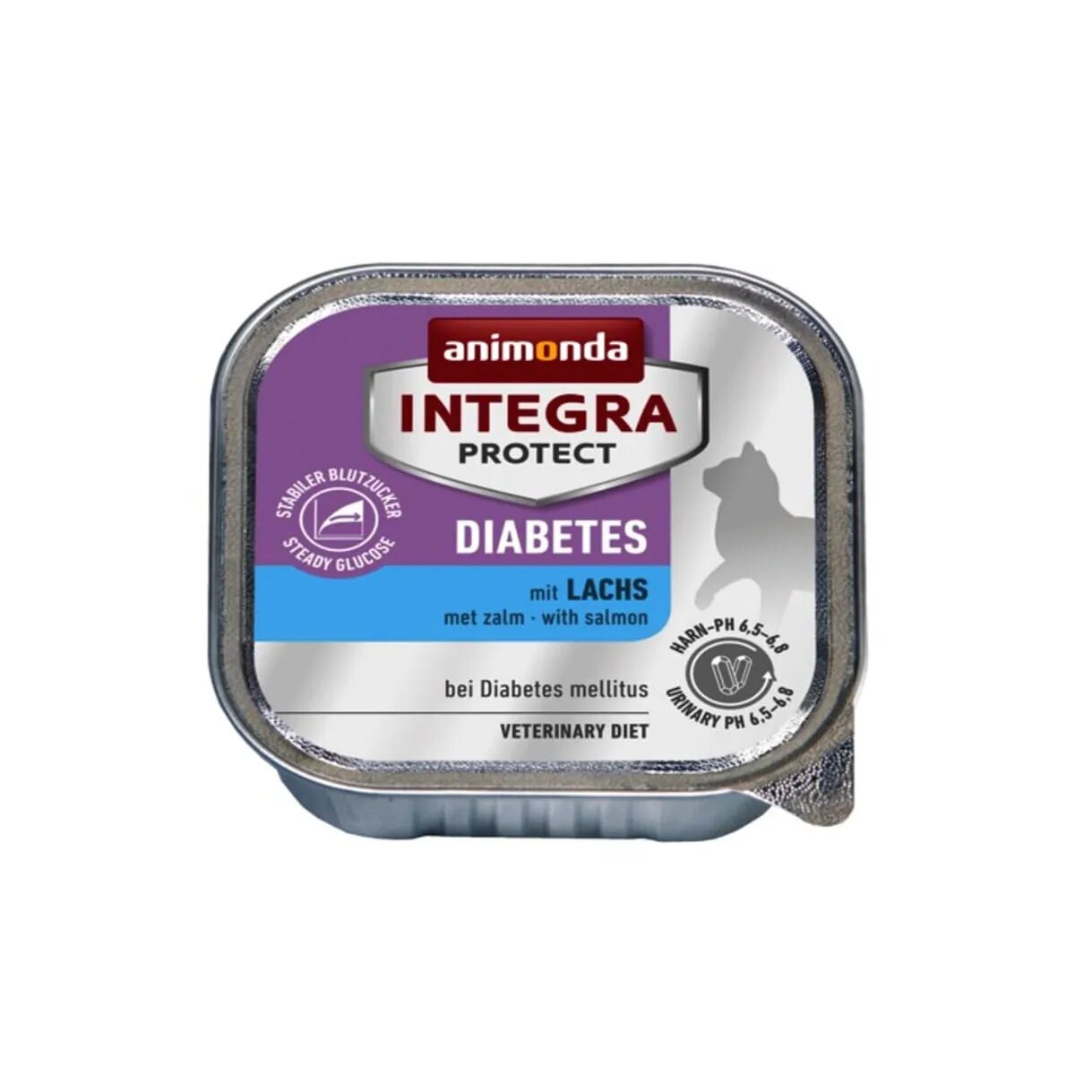 Integra Protect Diabetes Somon dietă veterinară tăviță hrană umedă fără cereale pisici diabet (în aspic) 100g