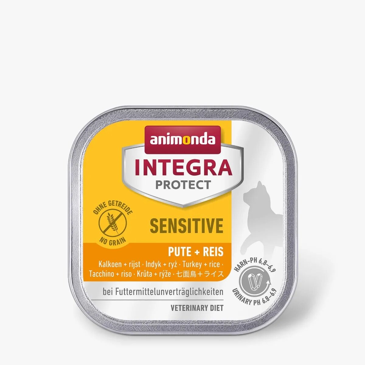 Integra Protect Sensitive Curcan și Orez dietă veterinară tăviță hrană umedă pisici alergii sistem digestiv (în aspic) 100g