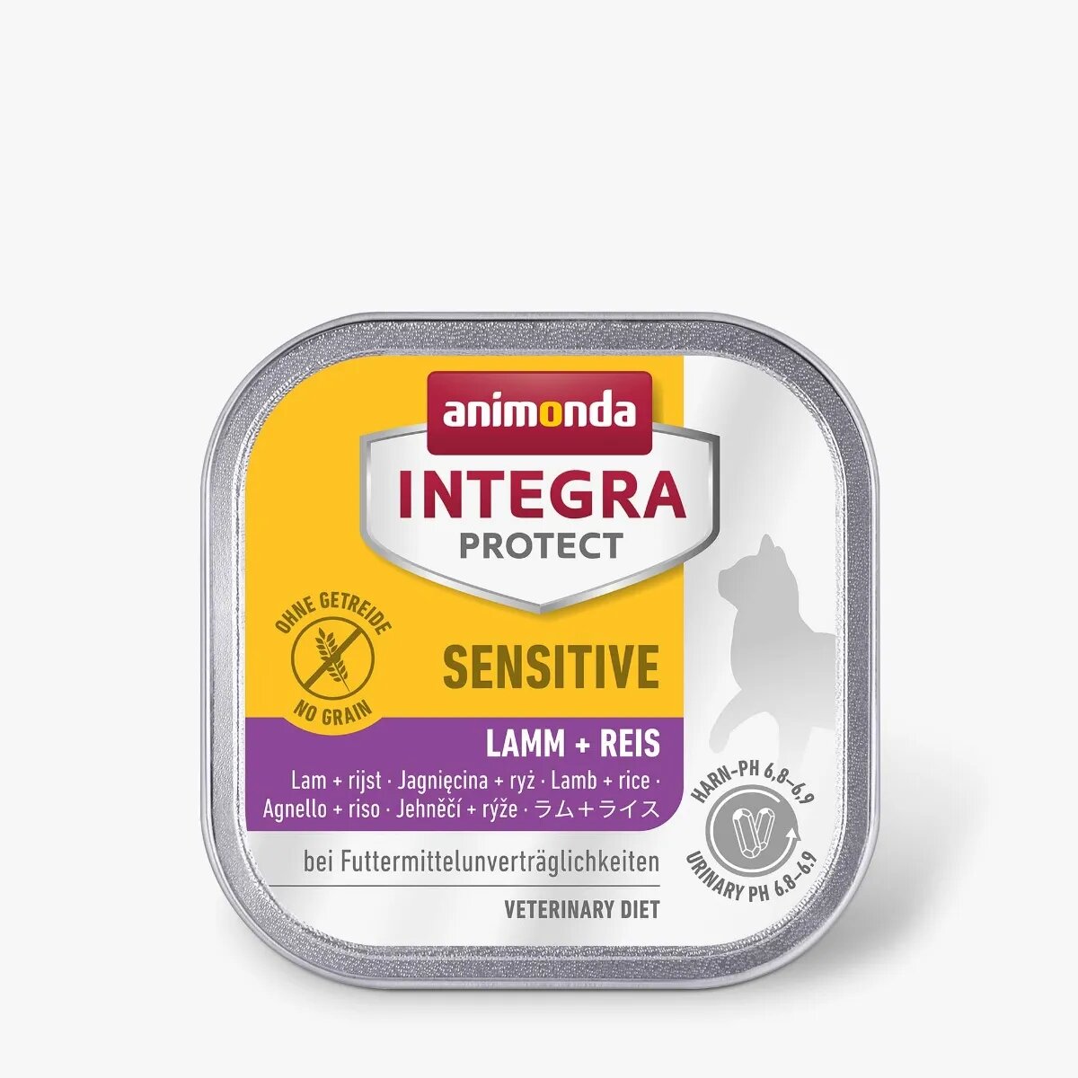 Integra Protect Sensitive Miel și Orez dietă veterinară tăviță hrană umedă pisici alergii sistem digestiv (în aspic) 100g