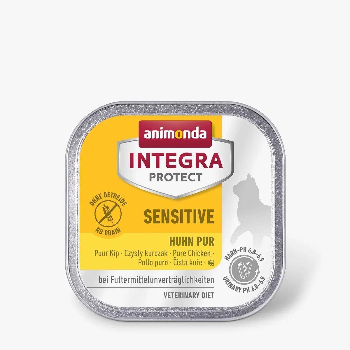 Integra Protect Sensitive Pui dietă veterinară tăviță hrană umedă monoproteică fără cereale pisici alergii sistem digestiv (în aspic) 100g