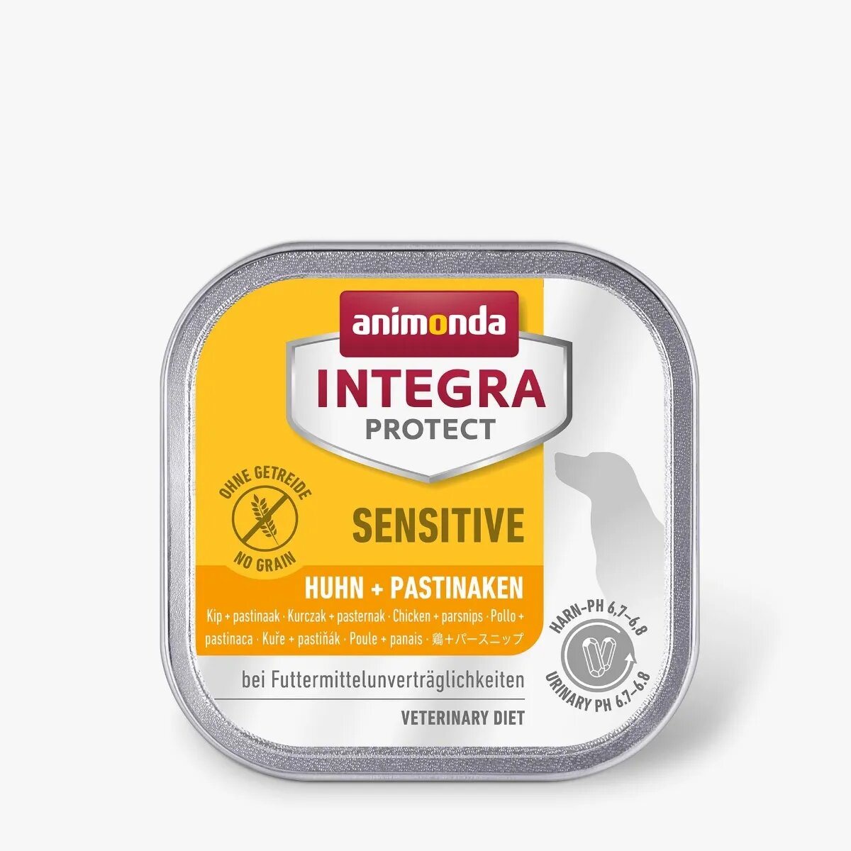 Integra Protect Sensitive XS-S Pui și Păstârnac dietă veterinară tăviță hrană umedă fără cereale câini alergii sistem digestiv (în aspic) 150g