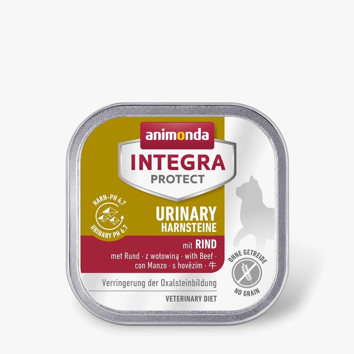 Integra Protect Urinary Oxalate Vită dietă veterinară tăviță hrană umedă fără cereale pisici sistem urinar (în aspic) 100g