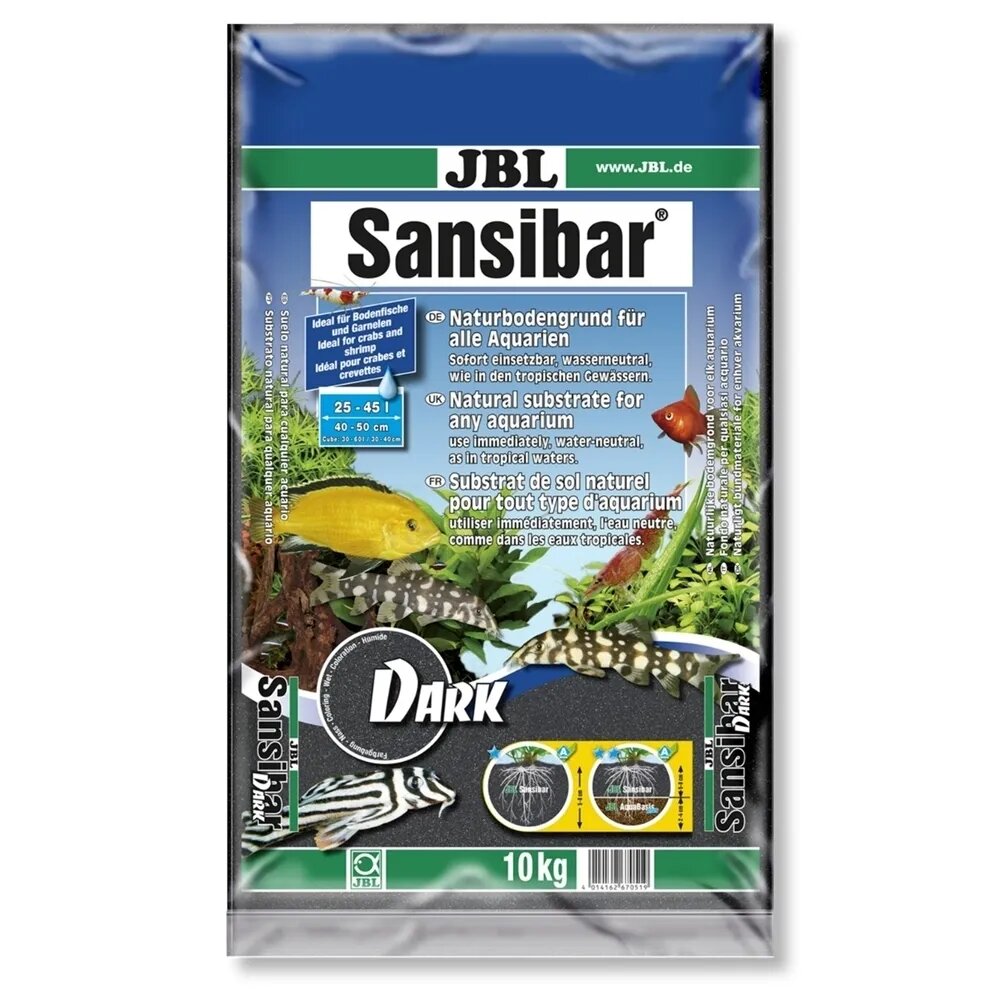 JBL Substrat negru Sansibar 10 kg