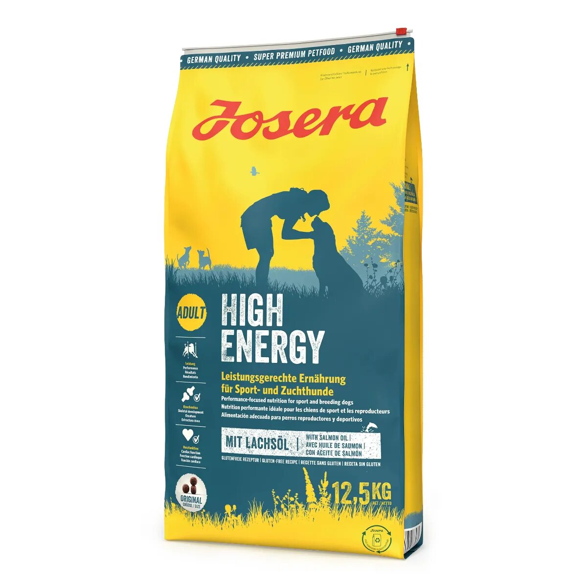 Josera High Energy XS-XL Pasăre și Somon hrană uscată câini activitate intensă 12.5kg
