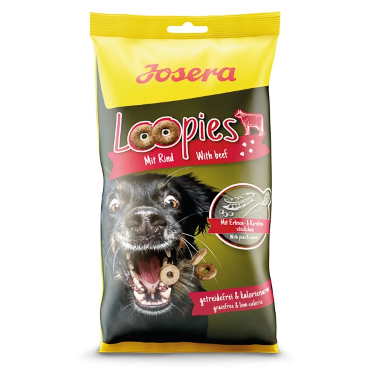 Josera Loopies XS-XL Vită punguță recompense fără cereale câini 150g