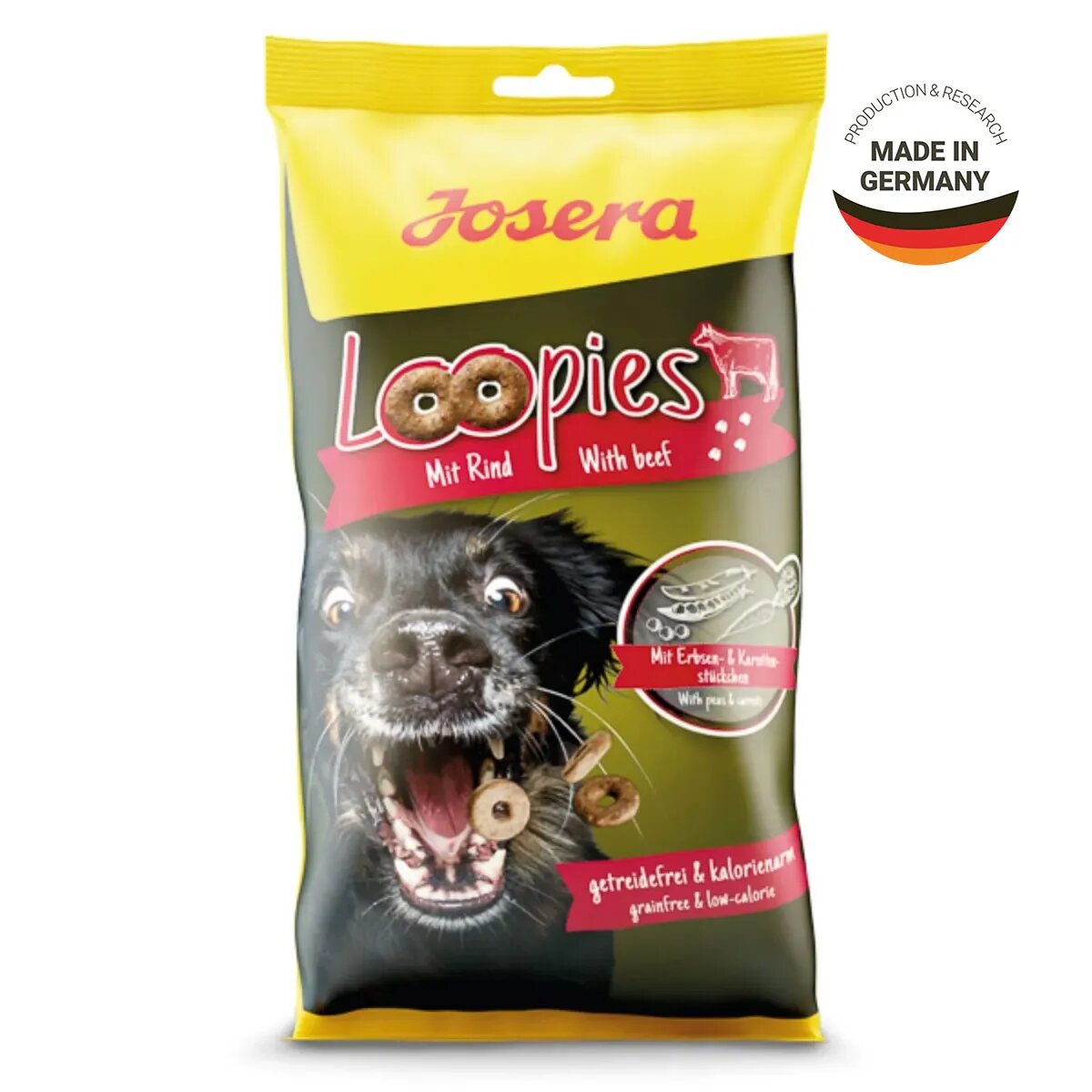 Josera Loopies XS-XL Vită punguță recompense fără cereale câini 150g