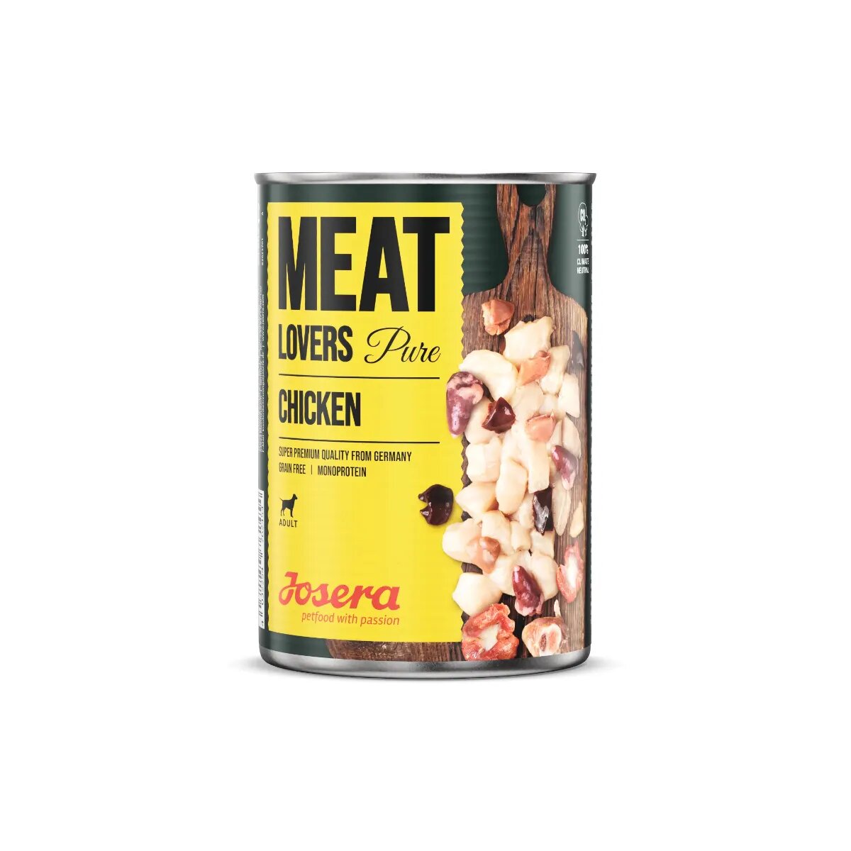 Josera Meat Lovers Pure XS-XL Pui conservă hrană umedă monoproteică fără cereale câini (în sos) bax 400g x 6buc