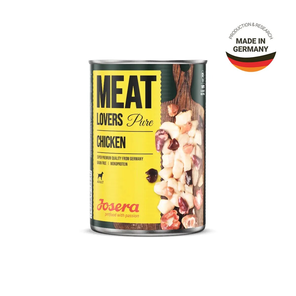 Josera Meat Lovers Pure XS-XL Pui conservă hrană umedă monoproteică fără cereale câini (în sos) bax 400g x 6buc