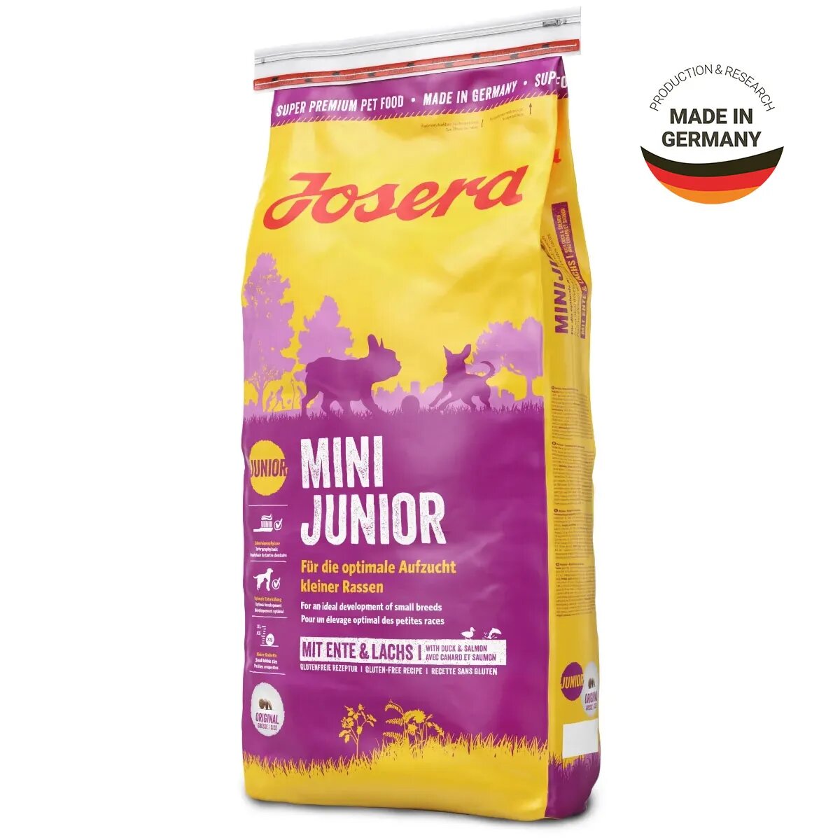 Josera Mini Junior XS-S Rață și Somon hrană uscată câini junior 15kg