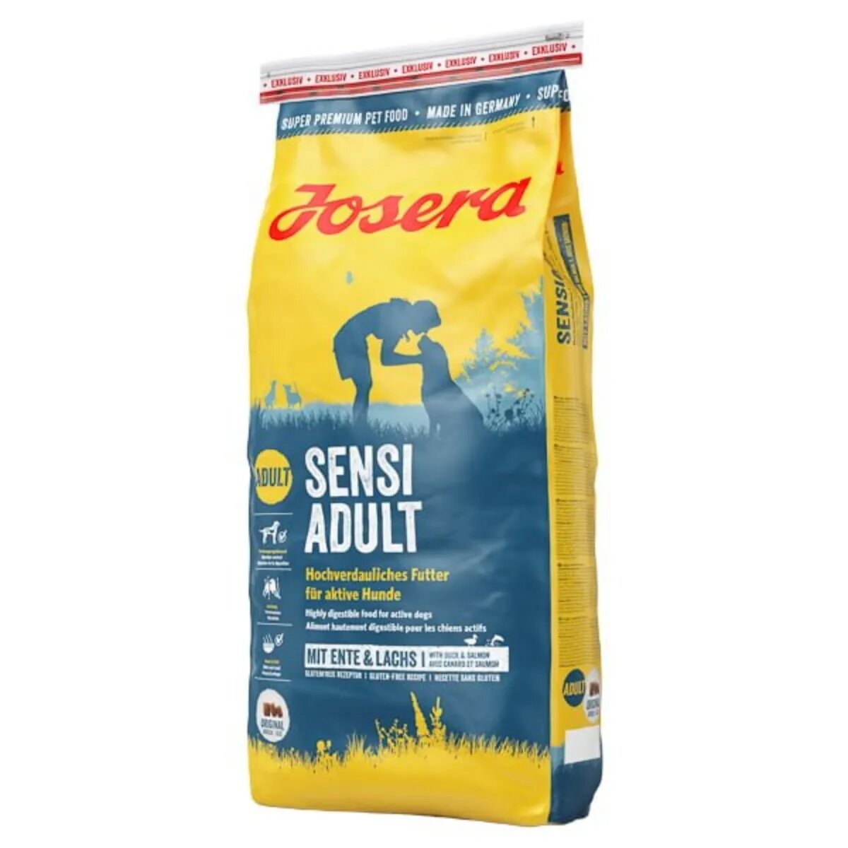 Josera Sensi Adult XS-XL Rață și Somon hrană uscată câini sistem digestiv 15kg