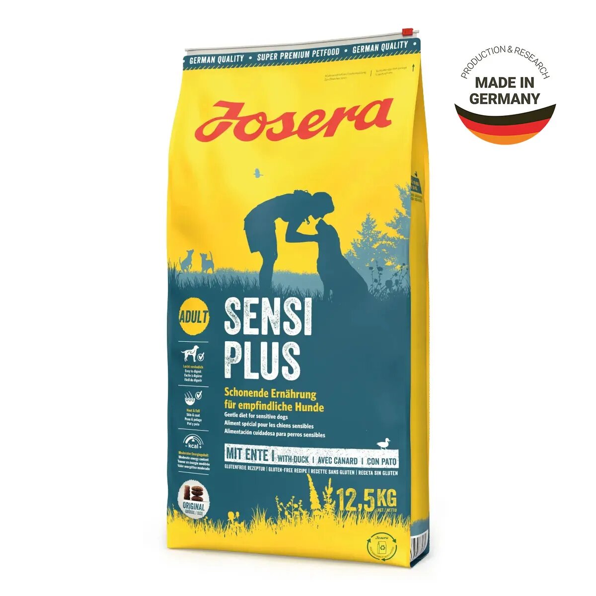 Josera Sensi Plus XS-XL Pasăre și Rață hrană uscată câini 12.5kg