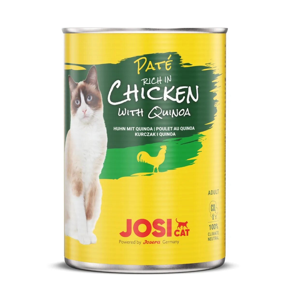 Josicat Pate Pui cu Quinoa bax conservă hrană umedă pisici (pate) 400g x 12