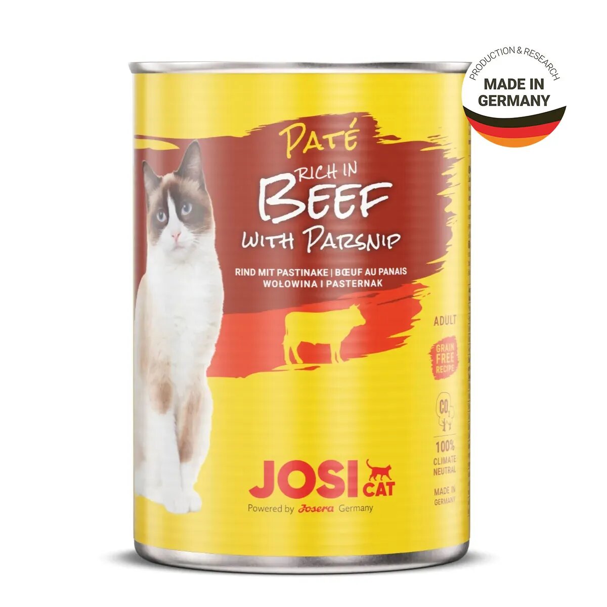 Josicat Pate Vită cu Păstârnac bax conservă hrană umedă pisici (pate) 400g x 12