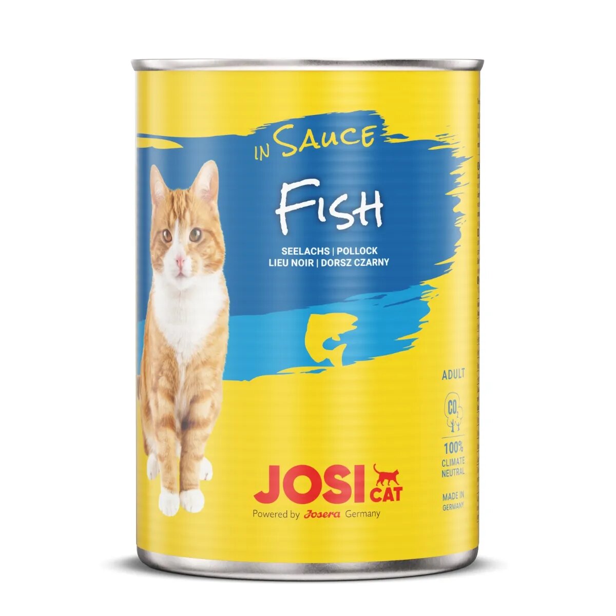 Josicat Pește bax conservă hrană umedă pisici (în sos) 415g x 12