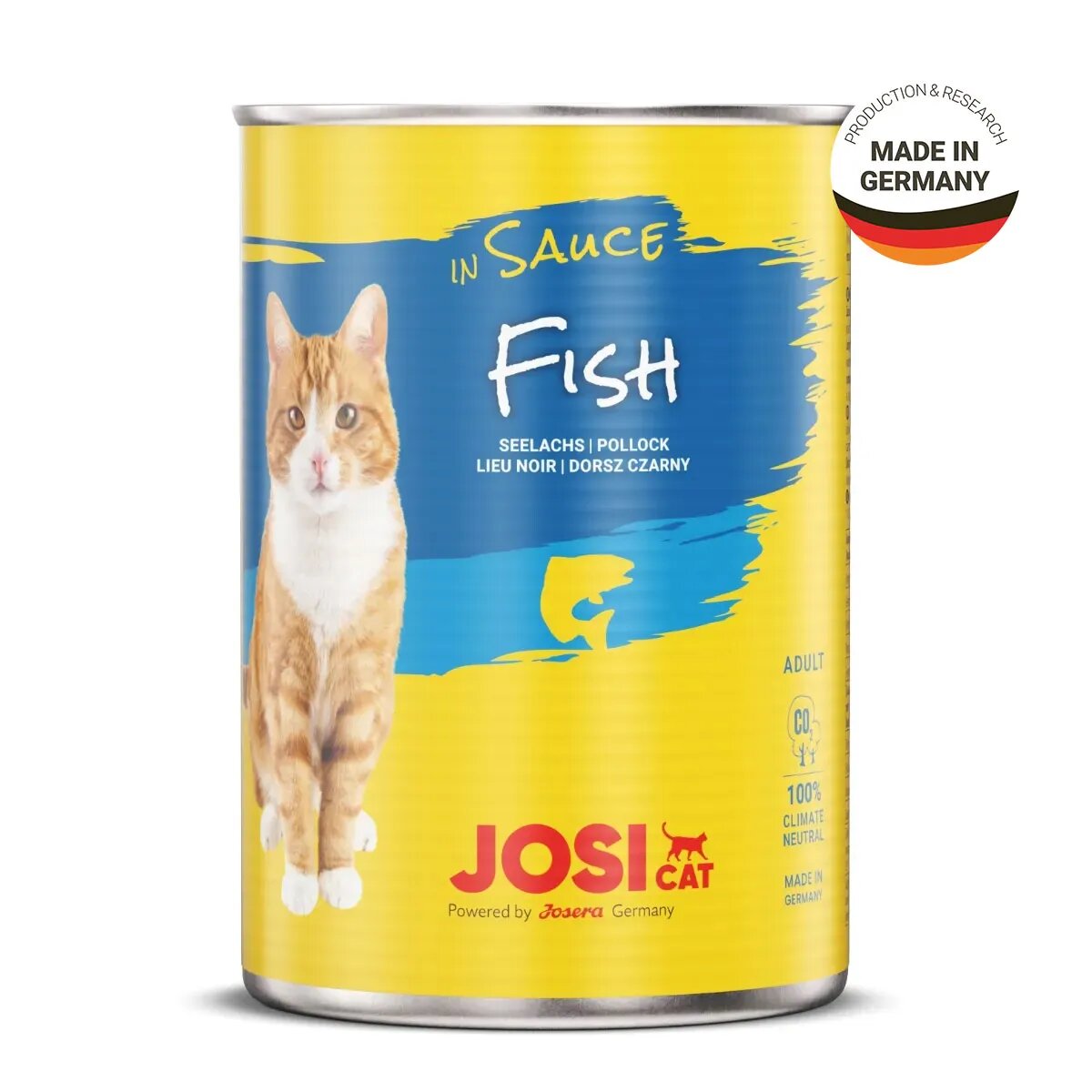 Josicat Pește bax conservă hrană umedă pisici (în sos) 415g x 12