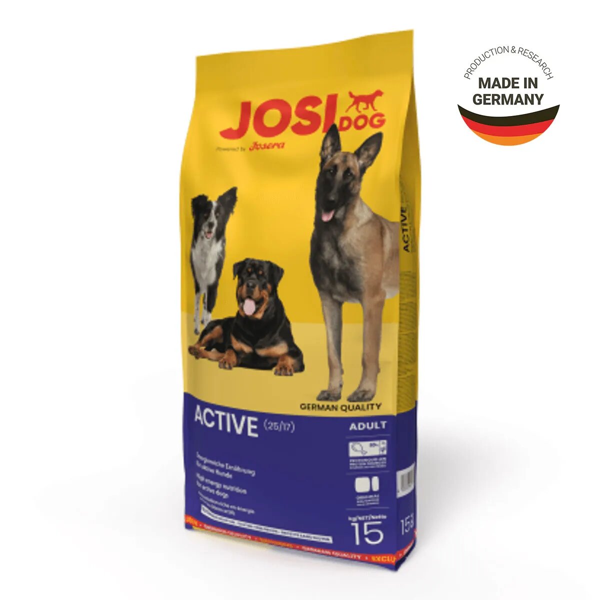 JOSIDOG Active XS-XL Pasăre hrană uscată câini activitate intensă 15kg