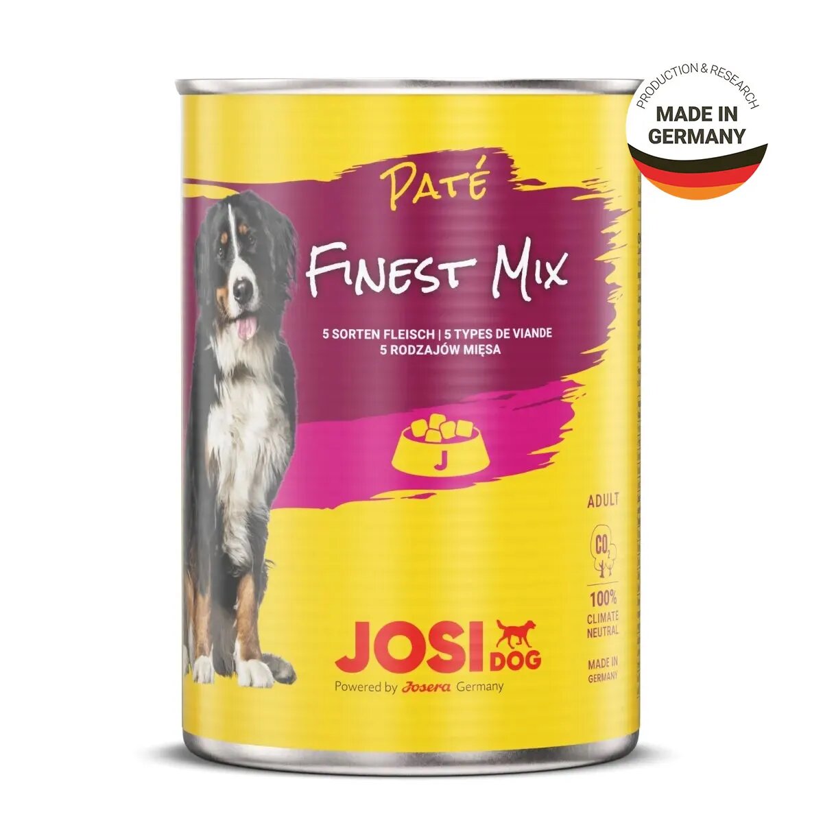 JOSIDOG Finest Mix Pasăre și Vită conservă hrană umedă câini (pate) 400g x 12