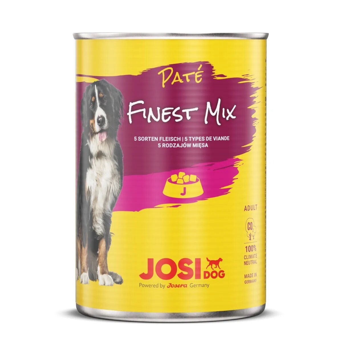 JOSIDOG Finest Mix Pasăre și Vită conservă hrană umedă câini (pate) 400g x 12